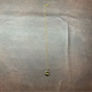 Fossil Gold Disc Necklace